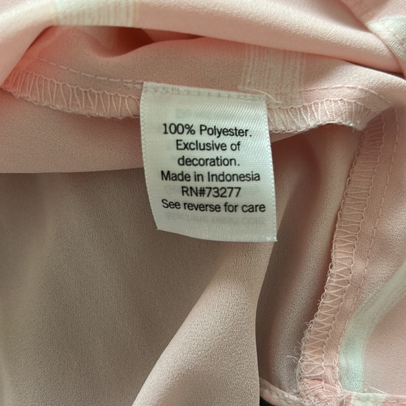 Nine West Pink White Shirt Top L XL - Picture 6 of 7
